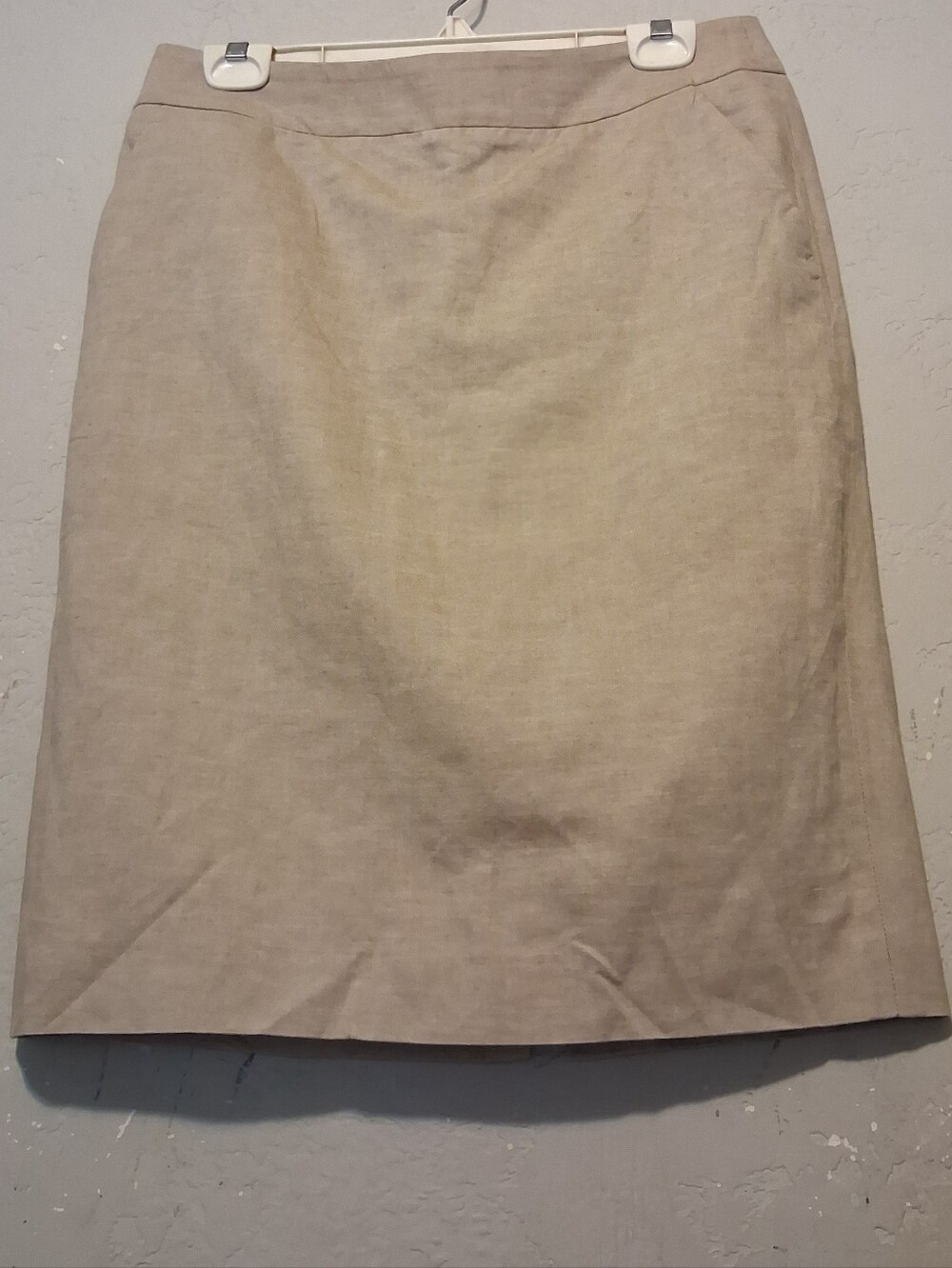 Armani Collezioni Beige Pencil Skirt Made In Italy Sz8 Quiet Luxury Old Money